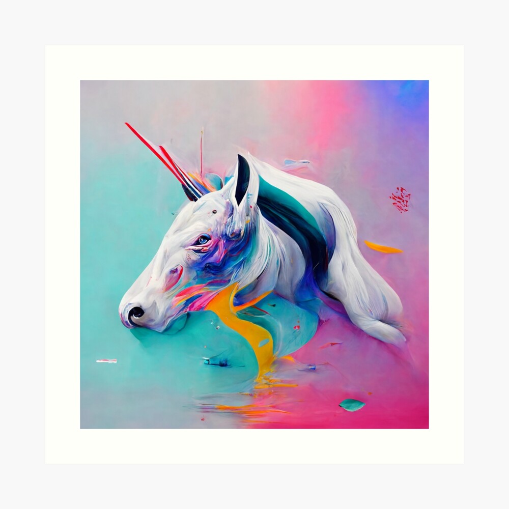 abstract unicorn art