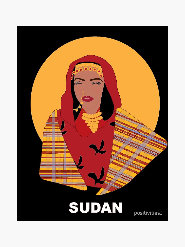 "Sudan" Sticker for Sale by positivities1 Redbubble