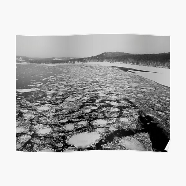Ice on the Missouri River Poster