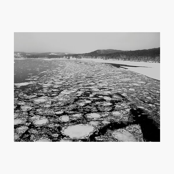 Ice on the Missouri River Photographic Print