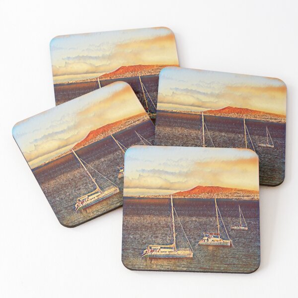 Item preview, Boats on the ocean - orange tone designed and sold by shiroi-okami.