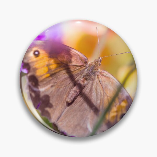 Item preview, Pretty butterfly on yellow and purple flowers designed and sold by CyaniRose.