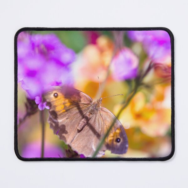 Item preview, Pretty butterfly on yellow and purple flowers designed and sold by CyaniRose.