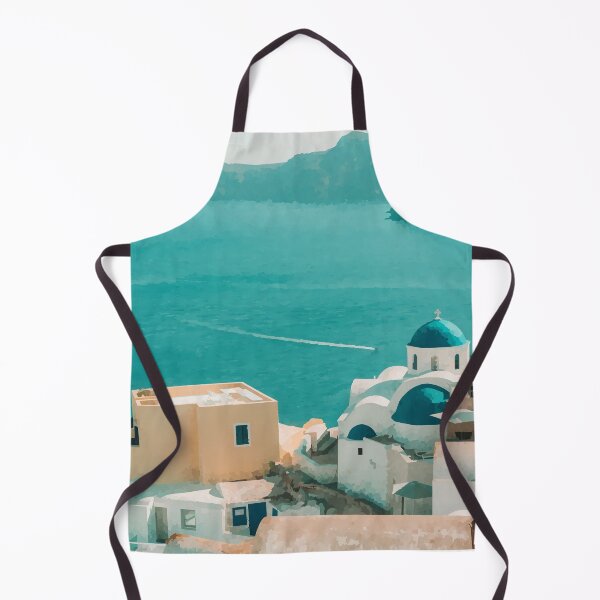 Item preview, Santorini with a Sea View - Watercolour Style designed and sold by WWWC2288.