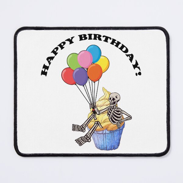 Item preview, happy Birthday Cupcake skeleton designed and sold by Whitetailcrafts.