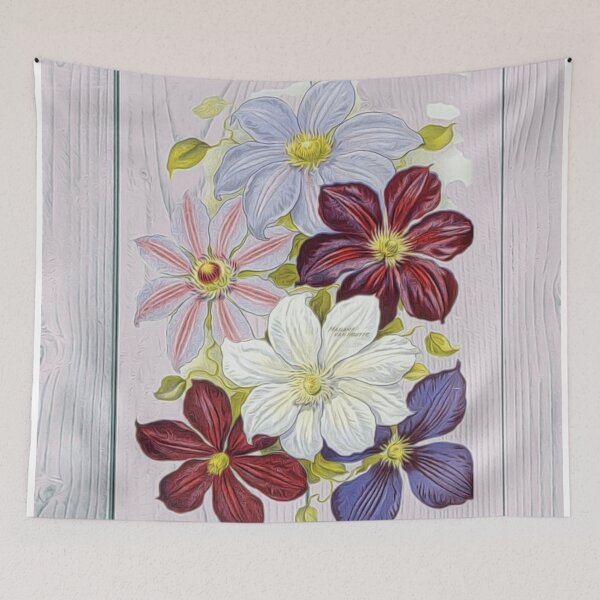 Item preview, Watercolor Painted Vintage Floral Arrangement  designed and sold by HappyLifeCreate.