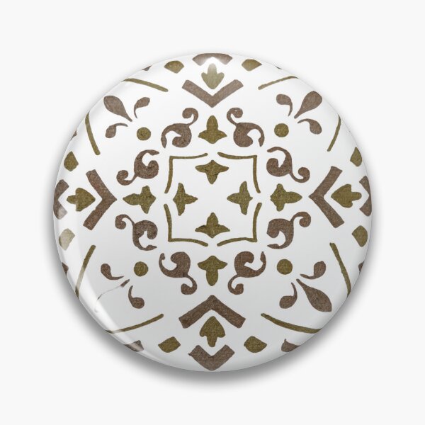 Item preview, Gold toned square floral design designed and sold by Melissa Renee.