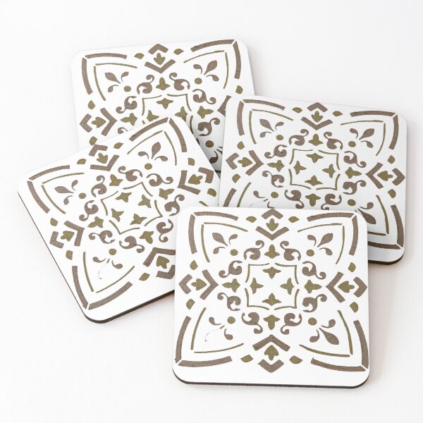 Item preview, Gold toned square floral design designed and sold by Melissa Renee.
