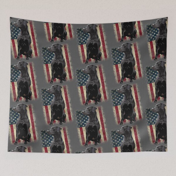 Item preview, Patriotic Black Labrador Retriever with American Flag  designed and sold by LifeCrush.