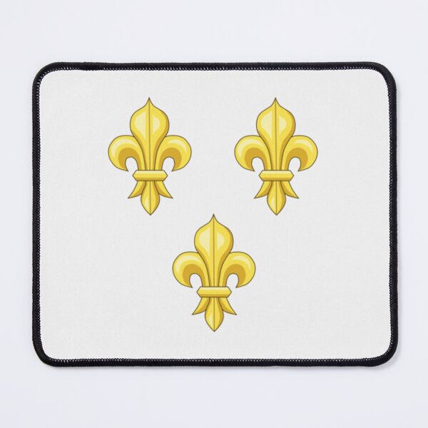 Item preview, Blason France moderne French royal golden yellow fleur de lys lis blue King of France coat of arms vintage white background HD HIGH QUALITY- Limited Edition | Perfect Gift designed and sold by stacyjanes.