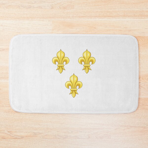 Item preview, Blason France moderne French royal golden yellow fleur de lys lis blue King of France coat of arms vintage white background HD HIGH QUALITY- Limited Edition | Perfect Gift designed and sold by stacyjanes.