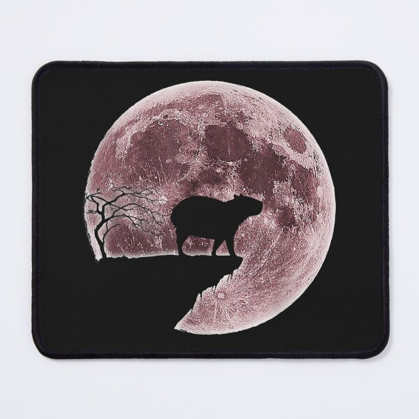 Item preview, Capybara Halloween Costume Moon Silhouette designed and sold by OSTONSHOP.