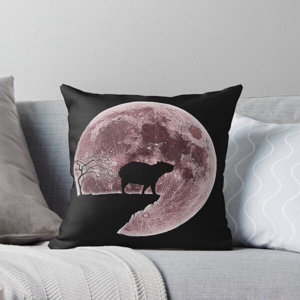 Item preview, Capybara Halloween Costume Moon Silhouette designed and sold by OSTONSHOP.