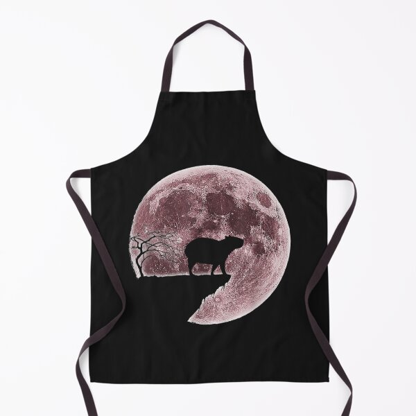 Item preview, Capybara Halloween Costume Moon Silhouette designed and sold by OSTONSHOP.