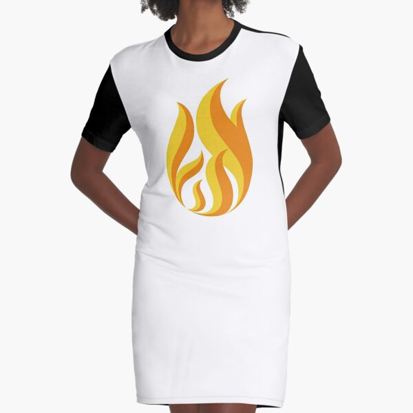 Fire Emoji Dresses Redbubble - fiery shirt roblox