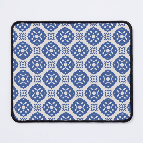 Item preview, Blue Azulejo Geometric Mosaic Pattern designed and sold by TeeBeesDesign.