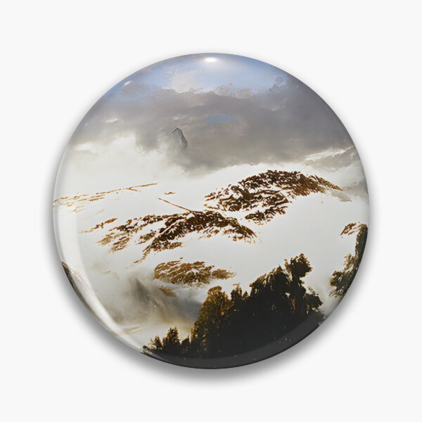 Item preview, Dramatic misty atmosphere on snowy mountain peaks designed and sold by fizzribbit.
