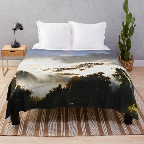 Item preview, Dramatic misty atmosphere on snowy mountain peaks designed and sold by fizzribbit.