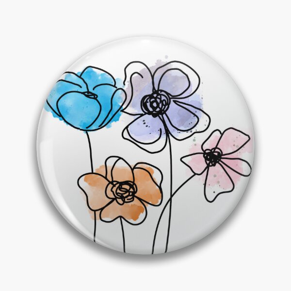 Item preview, Estampado de flores con toques de colores designed and sold by HDpod.
