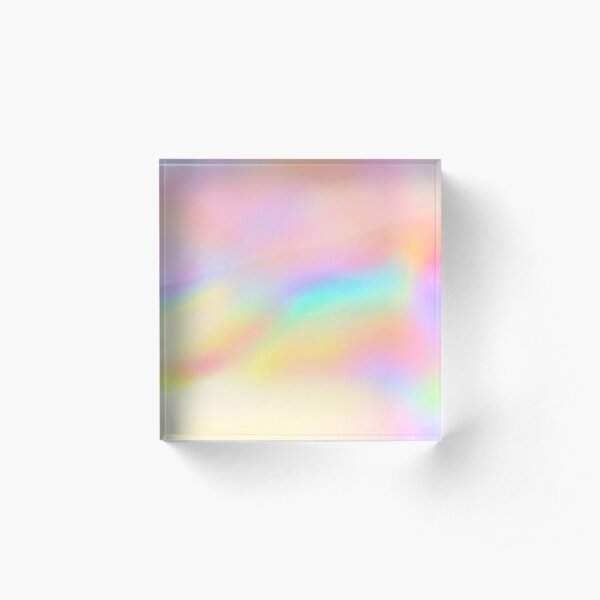 Iridescent Aesthetic Color Acrylic Block