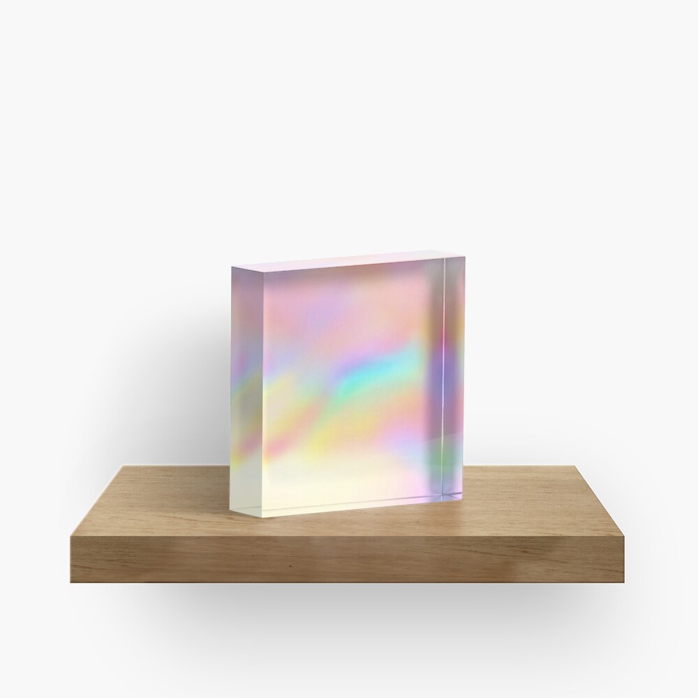Iridescent Aesthetic Color Acrylic Block