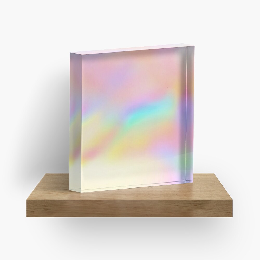 Iridescent Aesthetic Color Acrylic Block