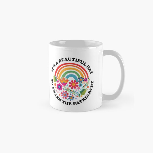 Vista previa del artículo con la obra «Es un hermoso día para destruir el patriarcado Cita feminista», diseñado y vendido por stickersworld31.