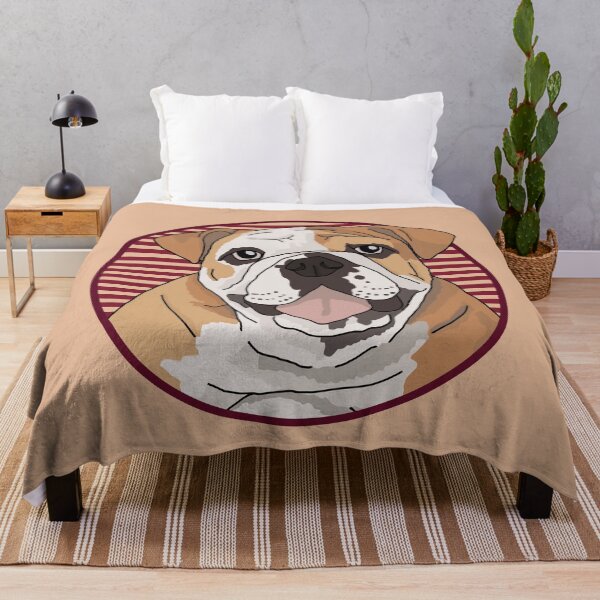 Item preview, Bulldog w/ Red stripped circle designed and sold by AdoptNFTPets.