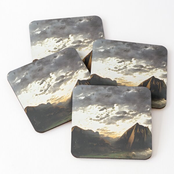 Item preview, Dramatic black mountain eoth clouds designed and sold by fizzribbit.