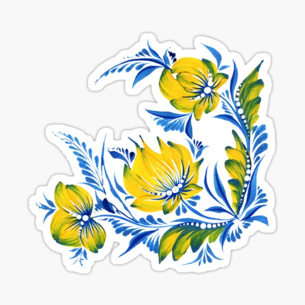 Item preview, Ukrainian art Petrykivka art Ukrainian flowers  designed and sold by Sunflower-7.