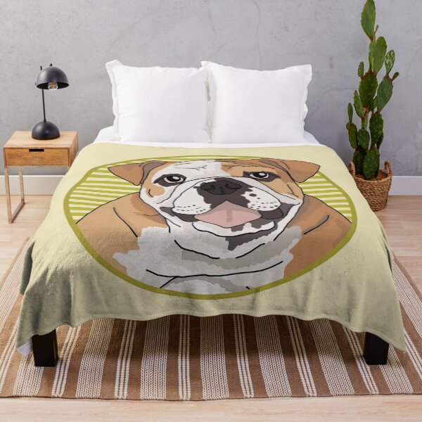 Item preview, Bulldog w/ Yellow stripped circle designed and sold by AdoptNFTPets.