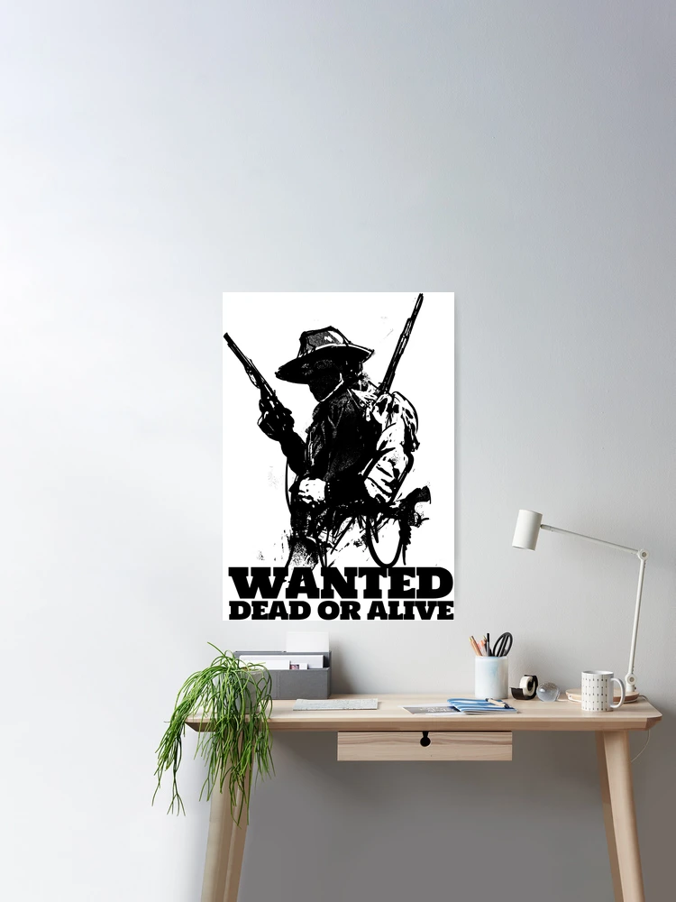 Wall Sticker Cowboy Wanted Texas Wild West Robber Outlaw Decor For Bedroom  z1507