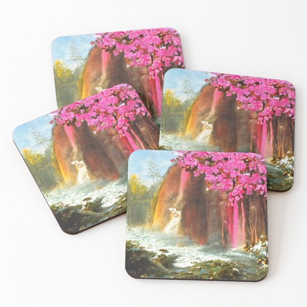 Item preview, Melted pink flowers waterfall designed and sold by fizzribbit.