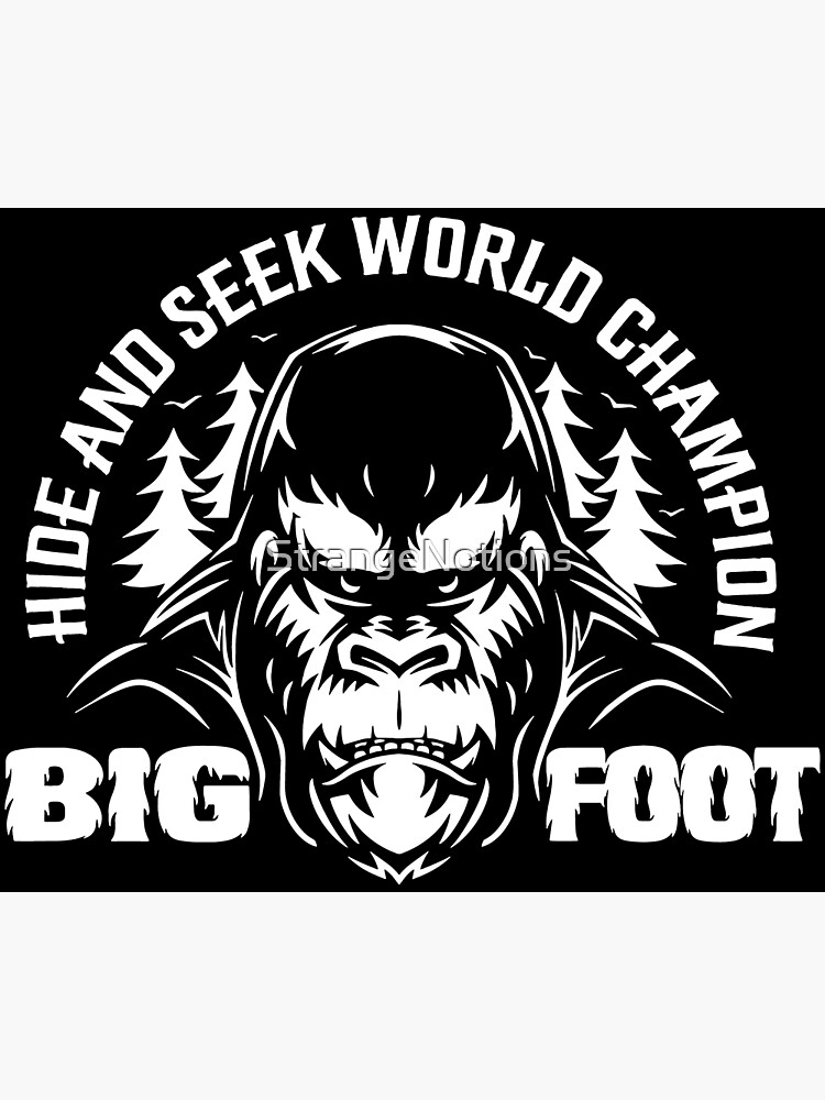 Póster «Pie Grande; Logotipo de campeón mundial de las escondidas con