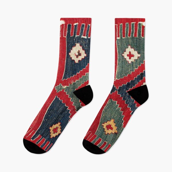 Item preview, Yüncü  Antique Balikesir Turkish Kilim Print designed and sold by Vicky Brago-Mitchell®.