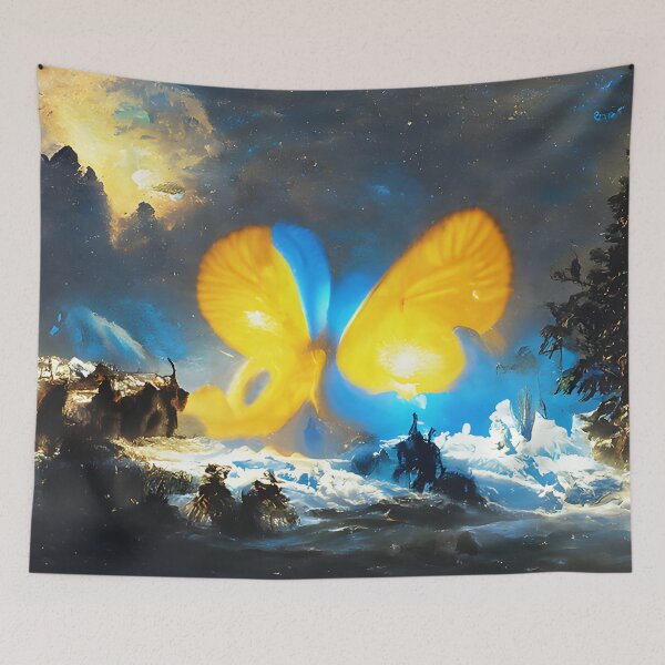 Item preview, Fantasy snow butterfly designed and sold by fizzribbit.