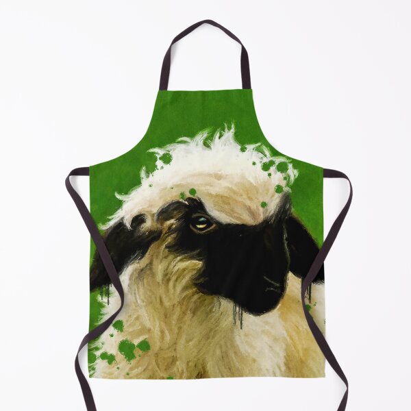 Item preview, Swiss Valais Blacknose Sheep Baby, Fluffy Valais Blacknose Sheep Art, Cute Swiss Sheep Farm Animal Portrait, Adorable Swiss Valais Blacknose Sheep designed and sold by Paintcorner.