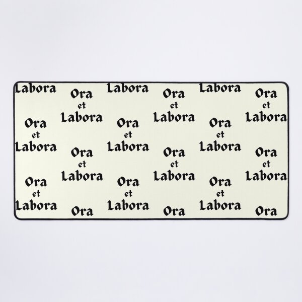 Item preview, Academic Motto Ora et Labora Latin for Pray and Work, Catholic Rule of St. Benedict designed and sold by IceCreamMuseum.