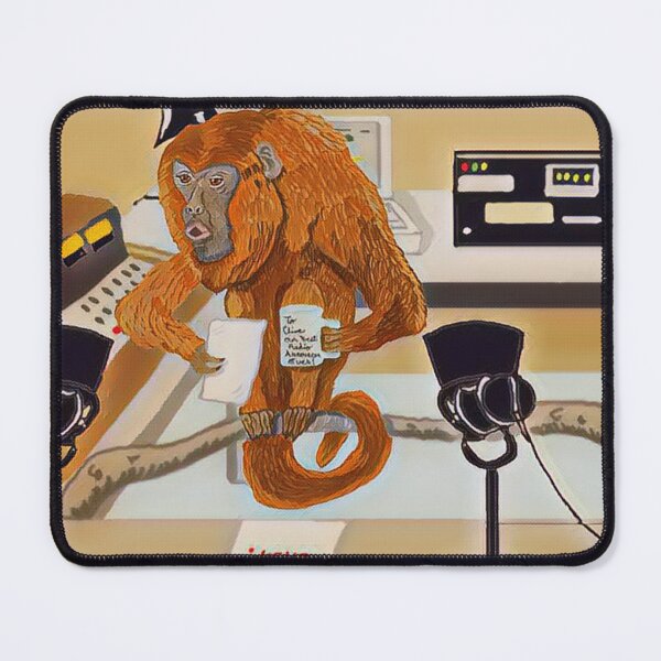 Item preview, Clyde The Howler Monkey Radio Announcer designed and sold by pinkyjainpan.