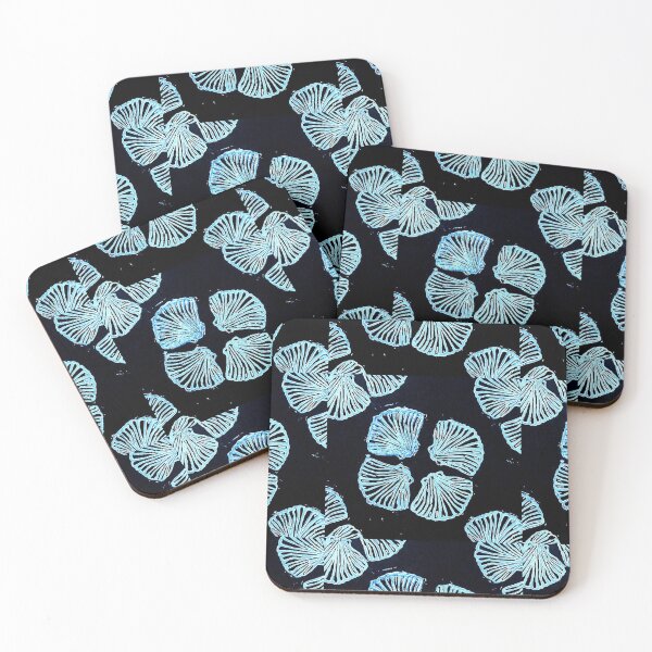 Item preview, Sea shells, black and white repeated designed and sold by Anna Effenberger Art.