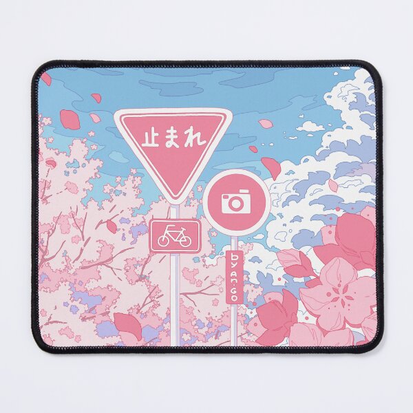 Item preview, The cute Japanese signs, sky, and pink cherry blossom  designed and sold by AnGoArt.