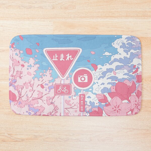 Item preview, The cute Japanese signs, sky, and pink cherry blossom  designed and sold by AnGoArt.