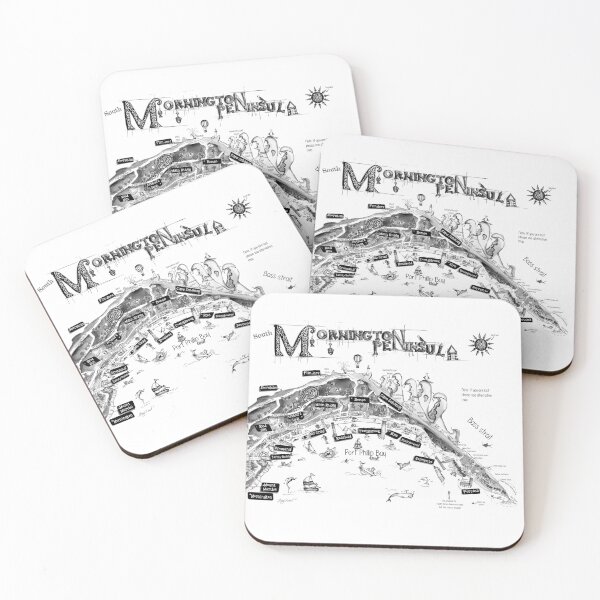 Item preview, Mornington Peninsula map designed and sold by Jenny Wood.