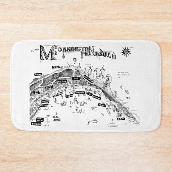 Item preview, Mornington Peninsula map designed and sold by Jenny Wood.