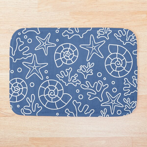 Item preview, Marine seamless pattern with original, hand-drawn illustrations. Trendy sea pattern in minimal style. designed and sold by ChrisiMM.