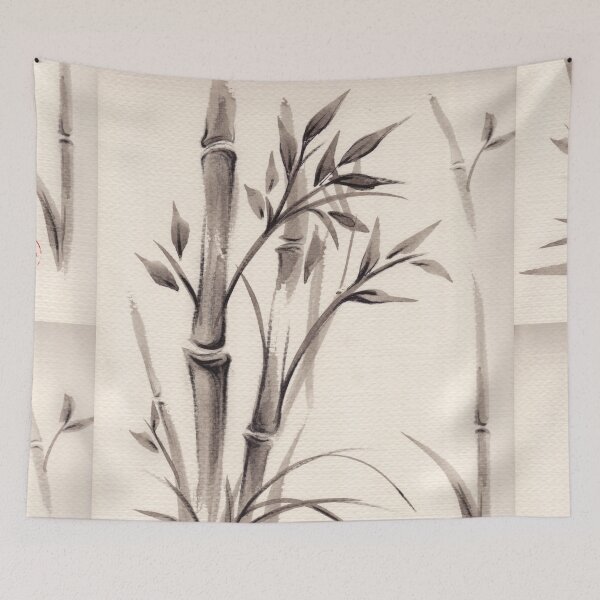 Item preview, Bamboo Garden:   Sumi-e Bamboo Ink Wash Painting by Rebecca Rees designed and sold by Rebecca Rees.