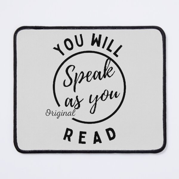 Item preview, You Will Speak As You Read The Best Teacher Black Design designed and sold by BestTeacher.