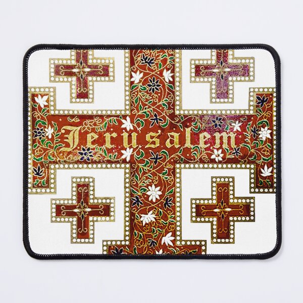 Item preview, JERUSALEM CROSS WITH THE HOLY FLOWER designed and sold by Hebrewshirts.