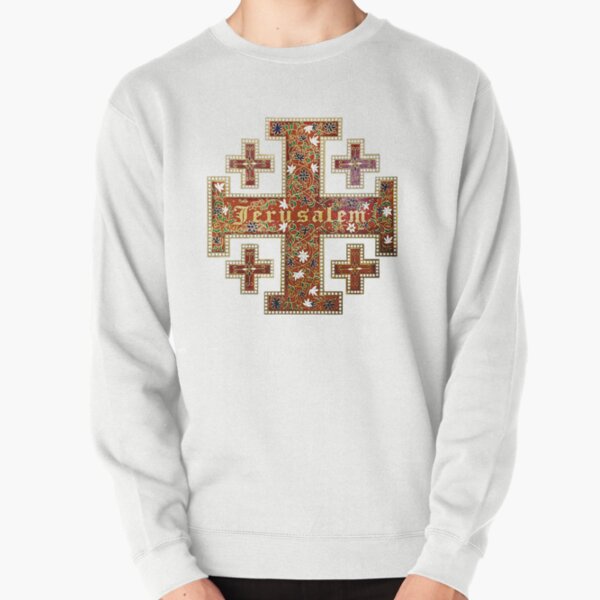 Vista previa del artículo con la obra «CRUZ DE JERUSALÉN CON LA SANTA FLOR», diseñado y vendido por Hebrewshirts.