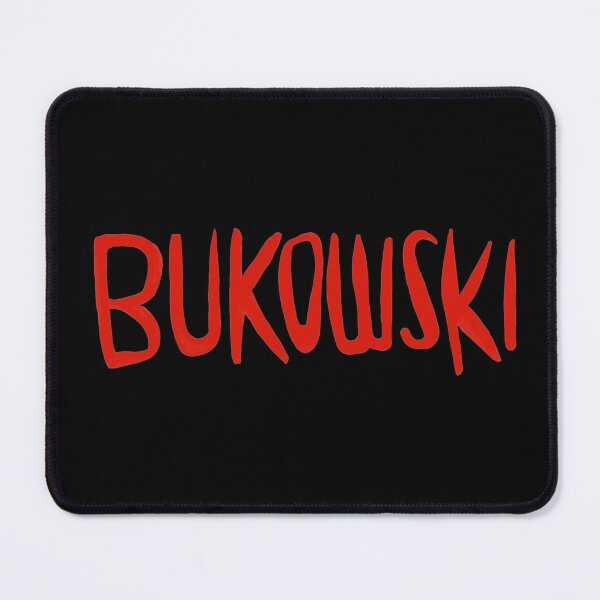 Item preview, Writer Name: Bukowski, red handwritten font, Charles Bukowski designed and sold by badlydrawnbabe.